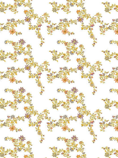 Home Ecstasy 100% Cotton Floral Bedsheet Set | 140 TC | Yellow