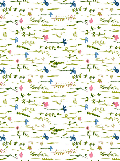 Home Ecstasy 100% Cotton Floral Bedsheet Set | 140 TC | Blue and Pink