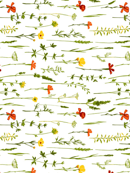 Home Ecstasy 100% Cotton Floral Bedsheet Set | 140 TC | Yellow and Orange