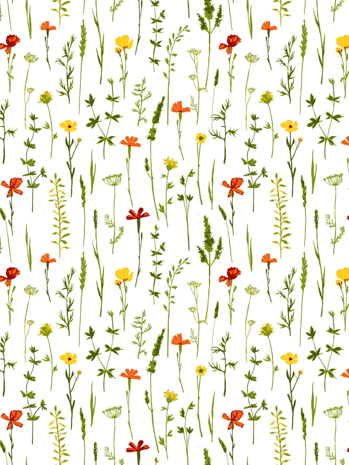 Home Ecstasy 100% Cotton Floral Bedsheet Set | 140 TC | Yellow and Orange