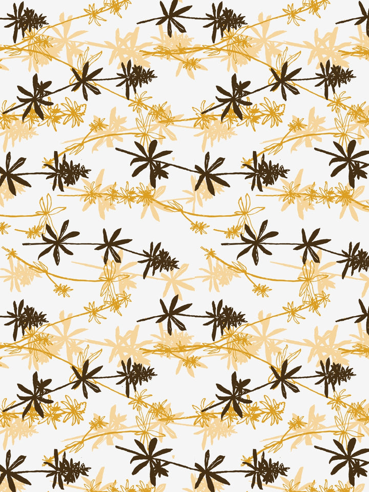 Home Ecstasy 100% Cotton Floral Bedsheet Set | 140 TC | Mustard