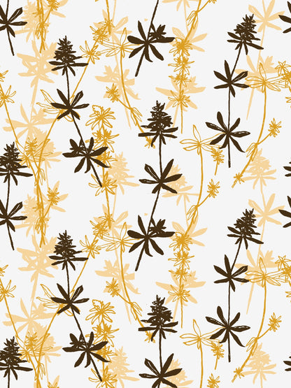 Home Ecstasy 100% Cotton Floral Bedsheet Set | 140 TC | Mustard