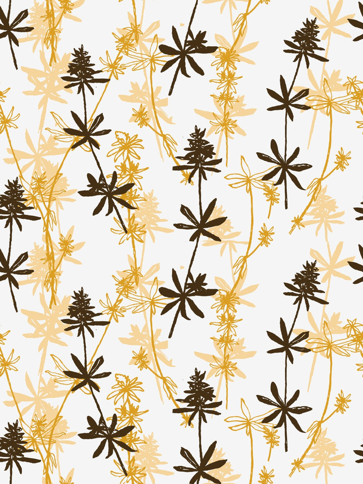 Home Ecstasy 100% Cotton Floral Bedsheet Set | 140 TC | Mustard