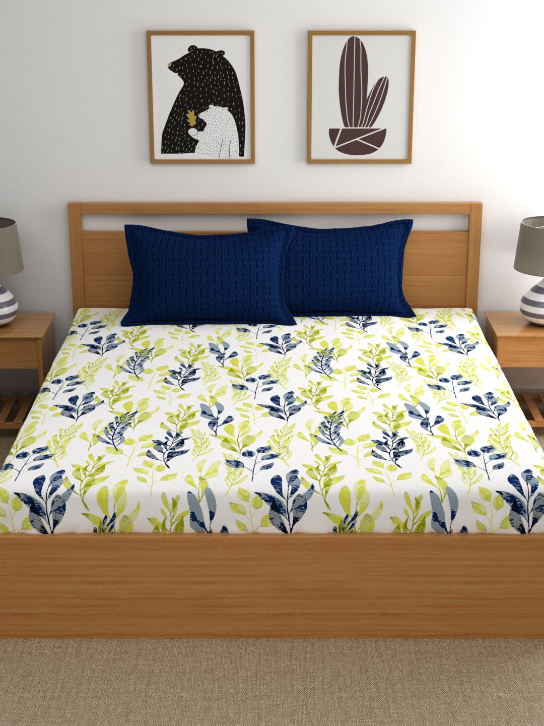 Home Ecstasy 100% Cotton Floral Bedsheet Set