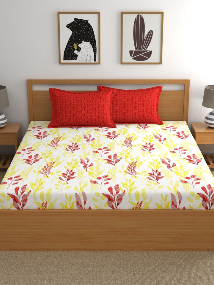 Home Ecstasy 100% Cotton Floral Bedsheet Set