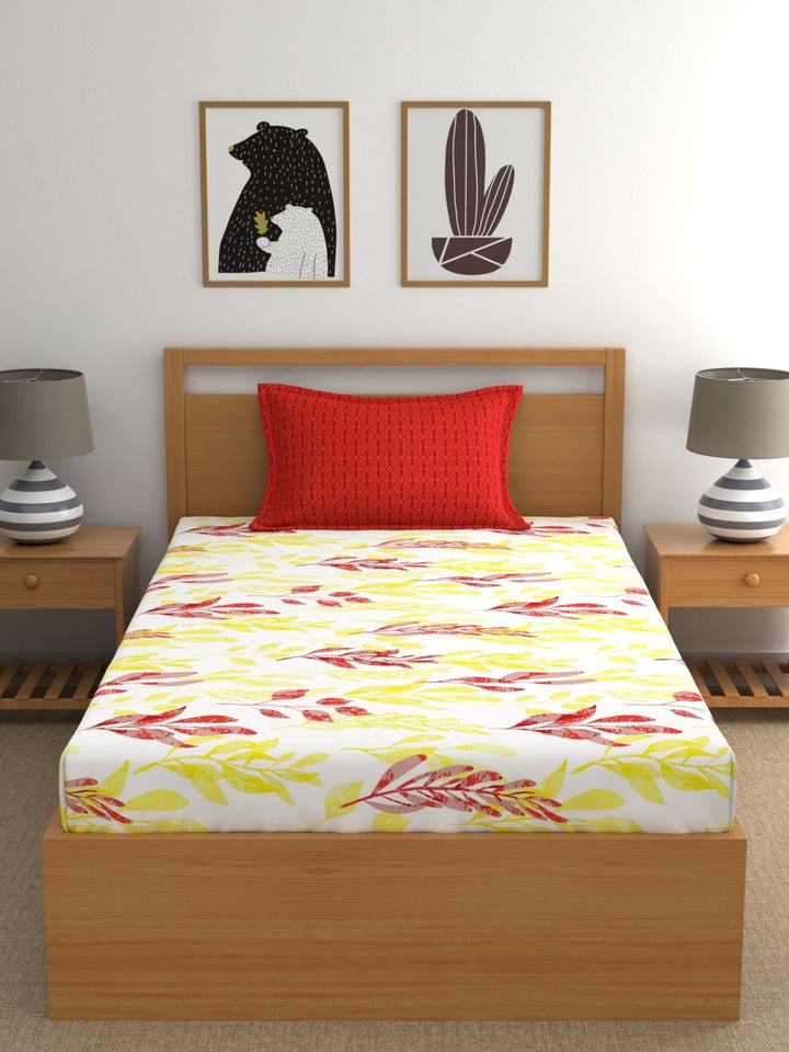 Home Ecstasy 100% Cotton Floral Bedsheet Set