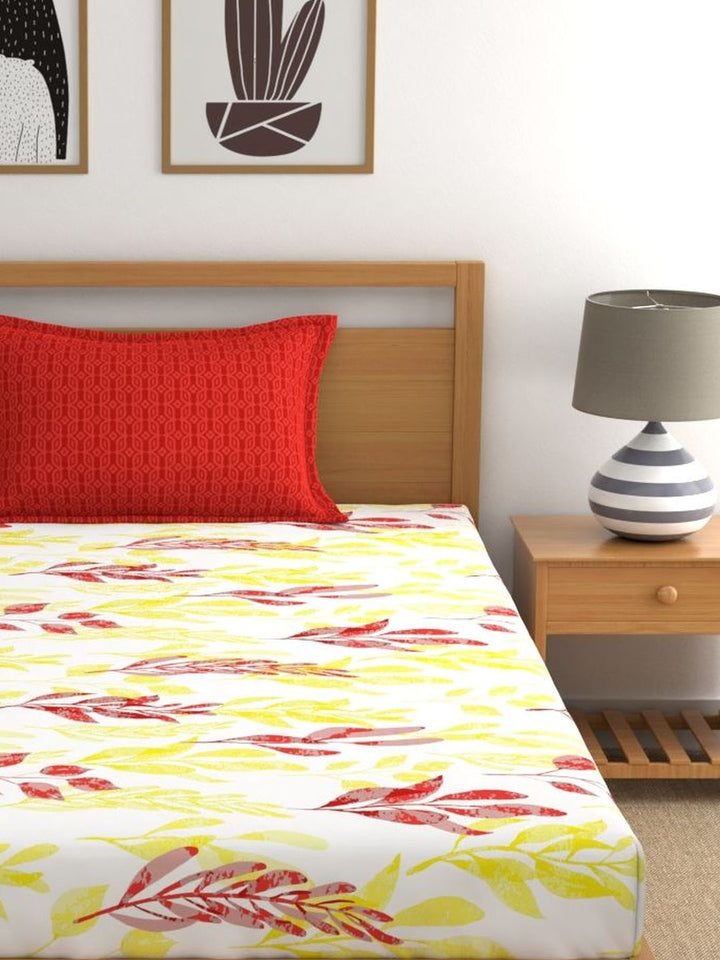 Home Ecstasy 100% Cotton Floral Bedsheet Set