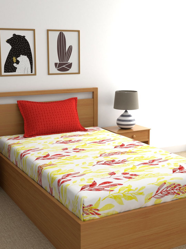 Home Ecstasy 100% Cotton Floral Bedsheet Set