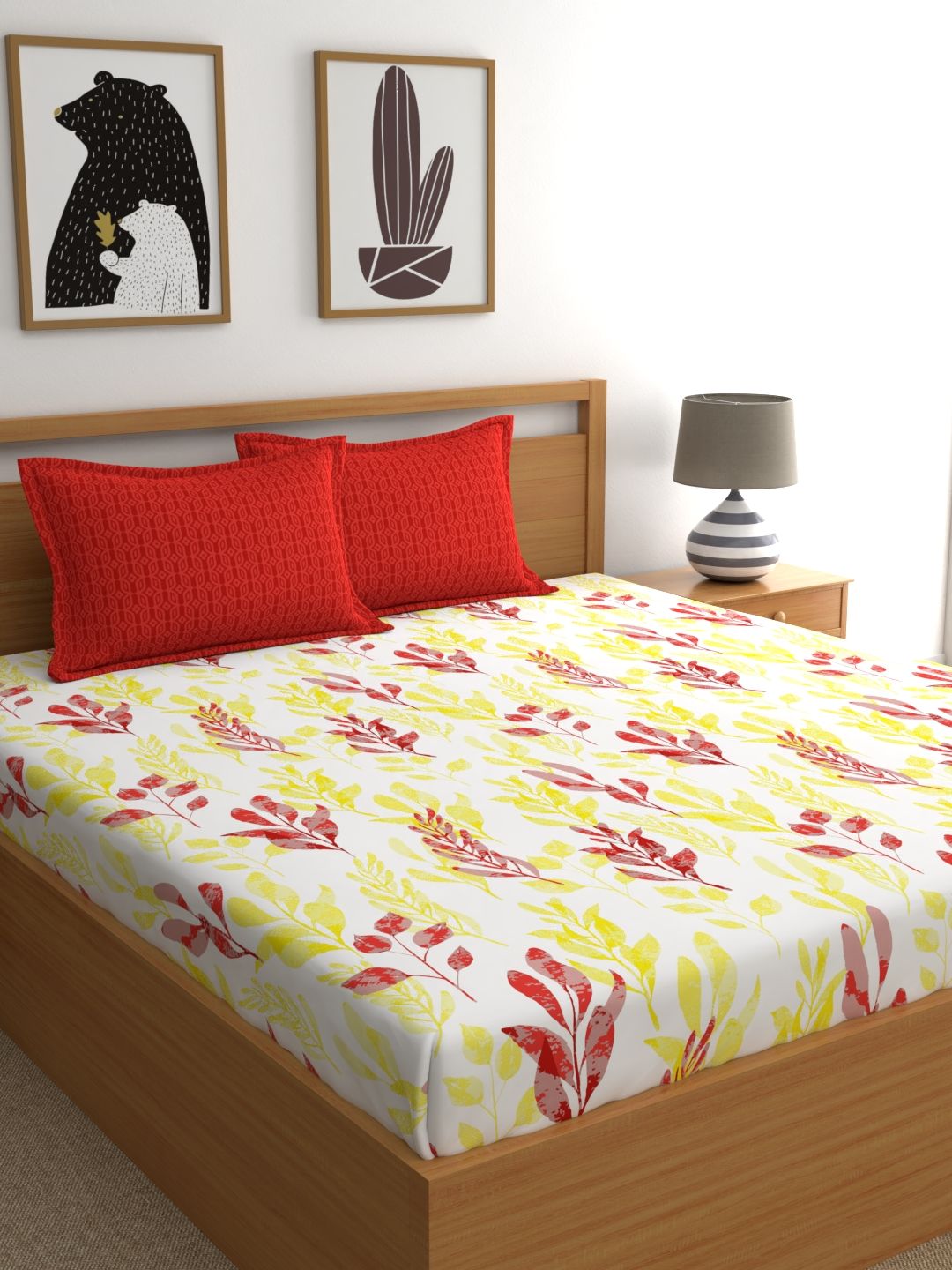 Home Ecstasy 100% Cotton Floral Bedsheet Set