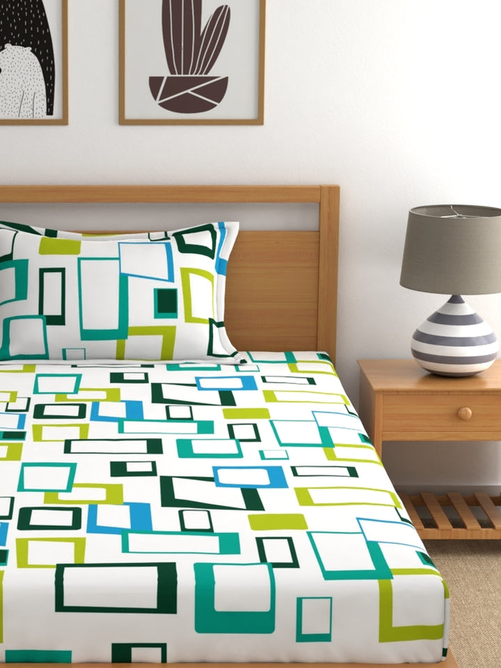 Home Esctasy 100% Cotton Geometric Bedsheet Set