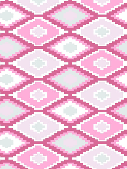 Home Ecstasy 100% Cotton Geometric Bedsheet Set | 140 TC | Light Pink