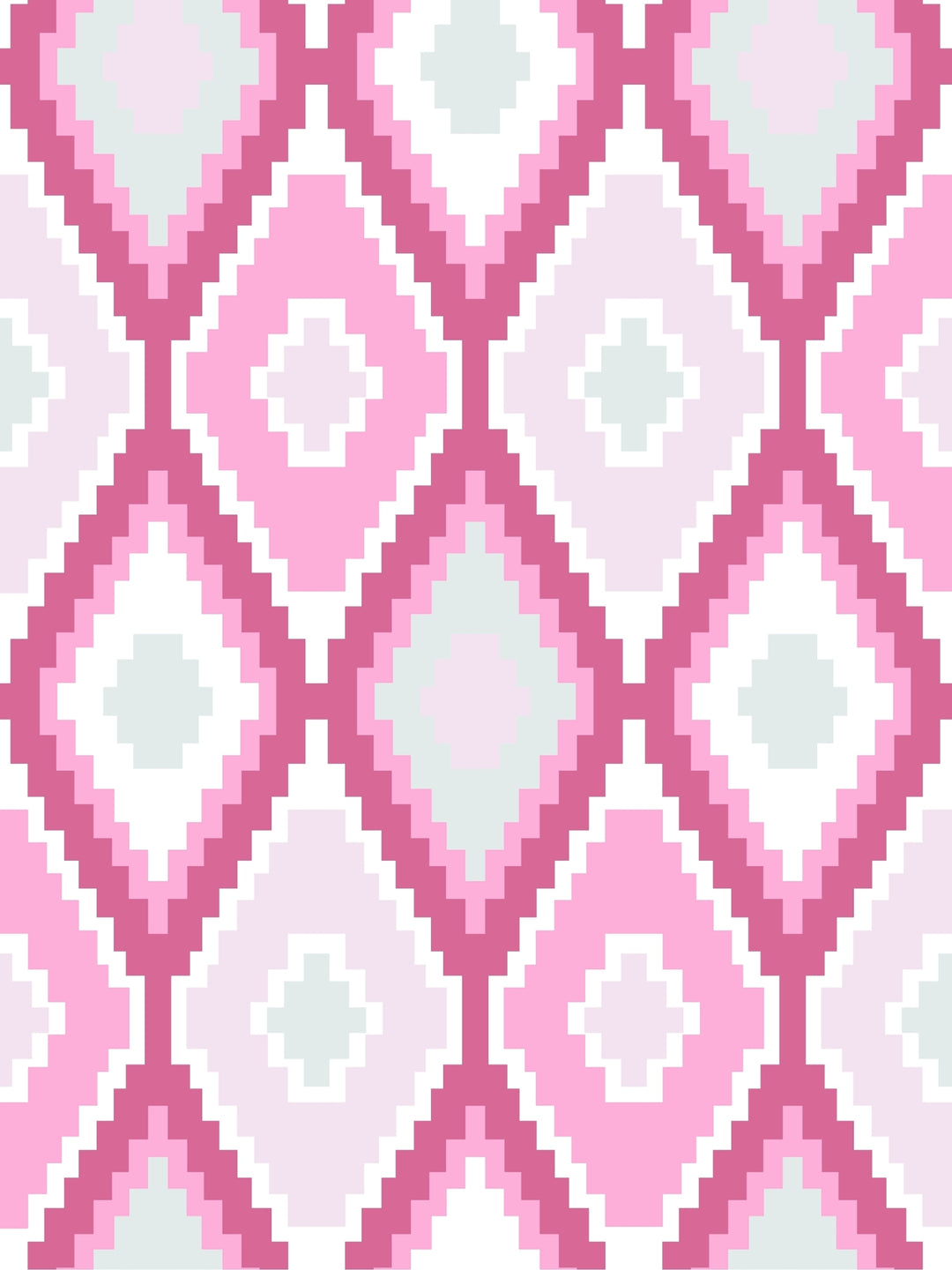 Home Ecstasy 100% Cotton Geometric Bedsheet Set | 140 TC | Light Pink