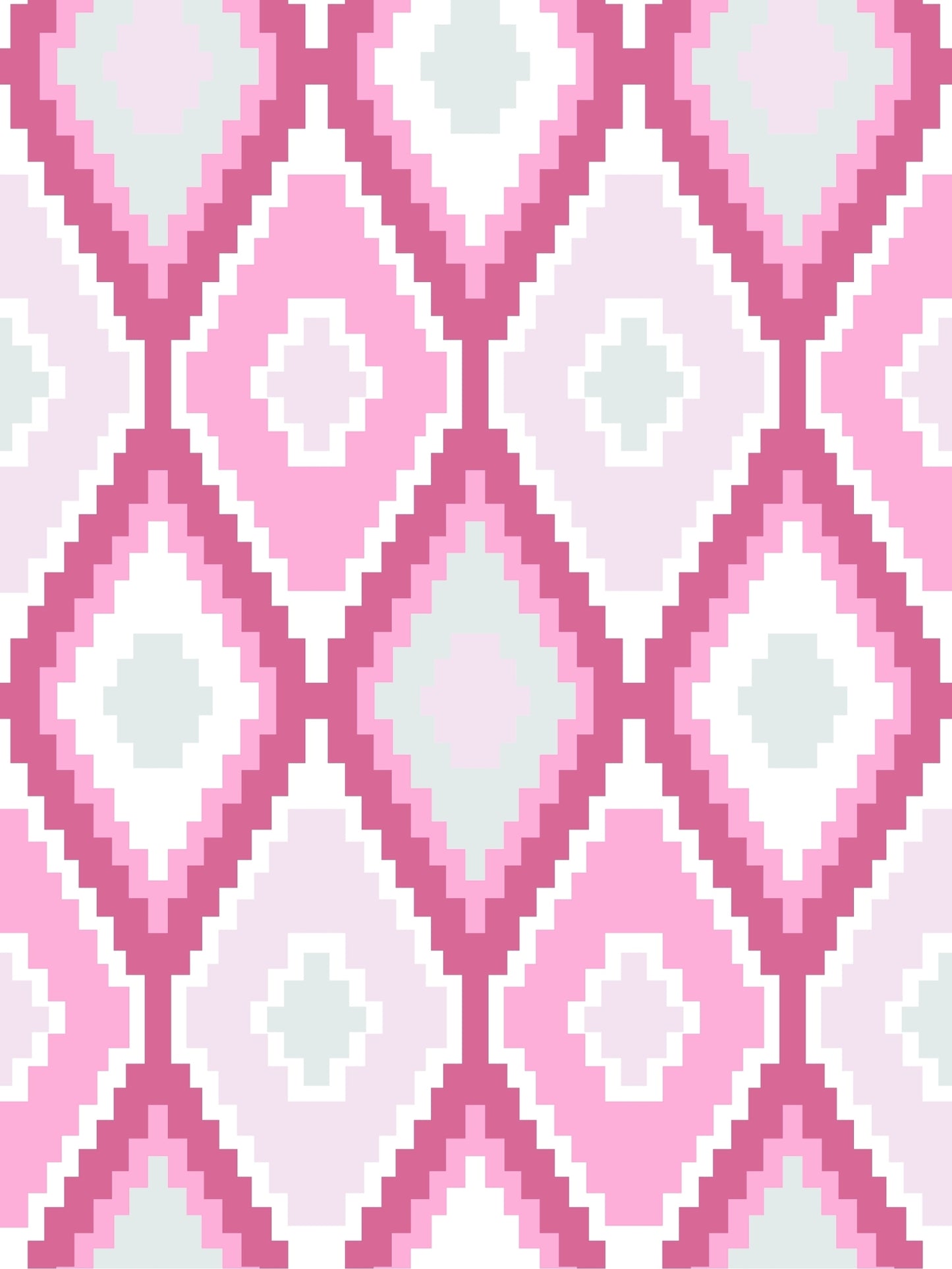 Home Ecstasy 100% Cotton Geometric Bedsheet Set | 140 TC | Light Pink