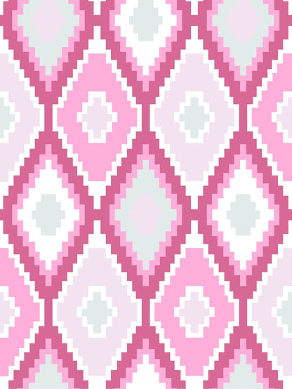 Home Ecstasy 100% Cotton Geometric Bedsheet Set | 140 TC | Light Pink