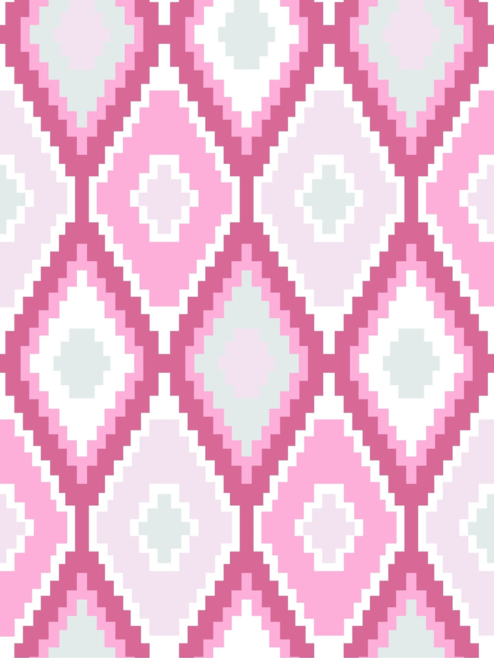Home Ecstasy 100% Cotton Geometric Bedsheet Set | 140 TC | Light Pink