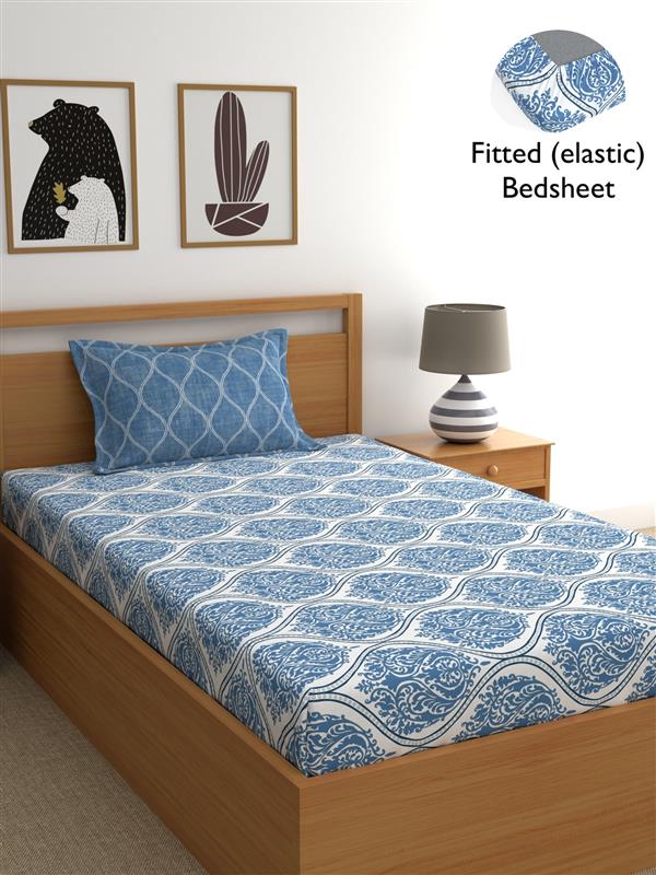 Home Ecstasy 100% Cotton Ethnic Bedsheet Set