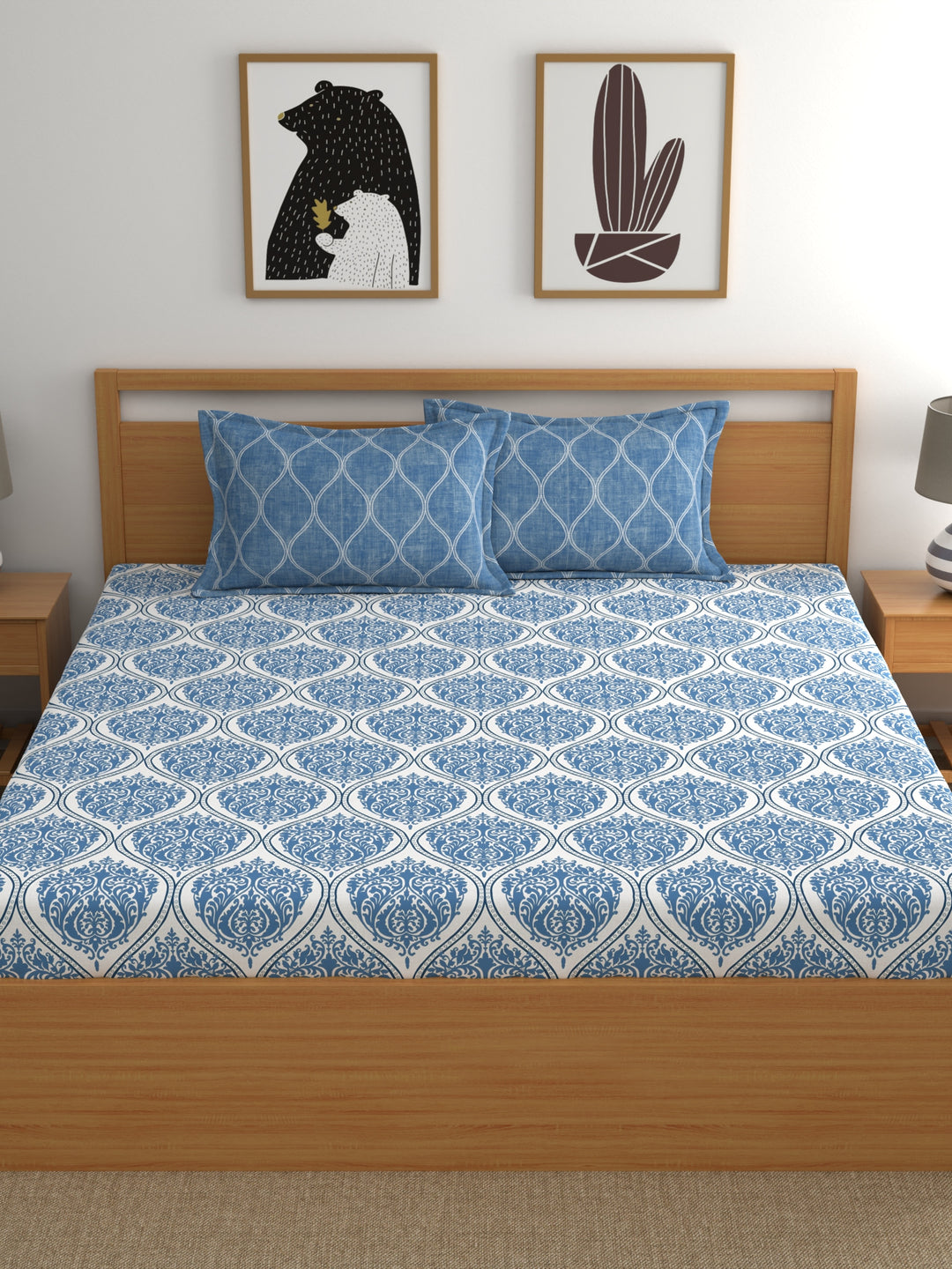 Home Ecstasy 100% Cotton Ethnic Bedsheet Set