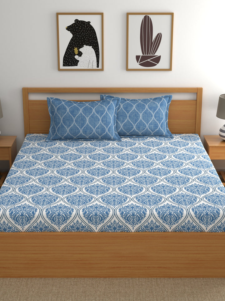 Home Ecstasy 100% Cotton Ethnic Bedsheet Set