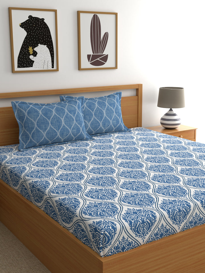 Home Ecstasy 100% Cotton Ethnic Bedsheet Set