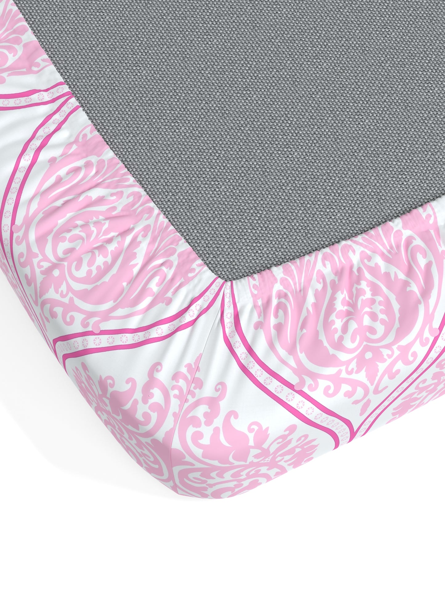 Home Ecstasy 100% Cotton Ethnic Bedsheet Set | 140 TC | Light Pink