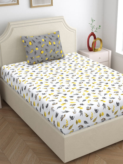 Home Ecstasy 100% Cotton Bedsheets | 140 TC | Grey