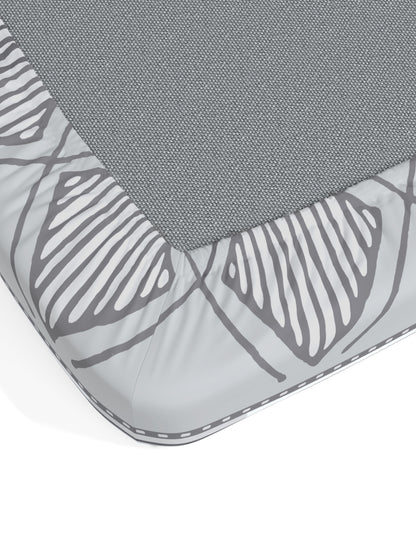 Home Ecstasy 100% Cotton Geometric Bedsheet Set | 140 TC | Grey
