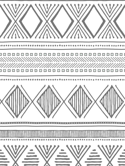 Home Ecstasy 100% Cotton Geometric Bedsheet Set | 140 TC | Grey