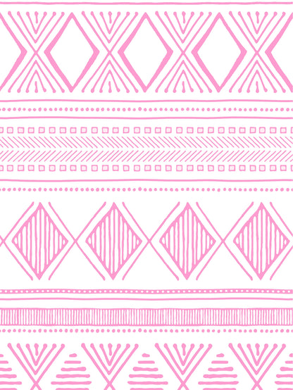 Home Ecstasy 100% Cotton Geometric Bedsheet Set | 140 TC | Light Pink