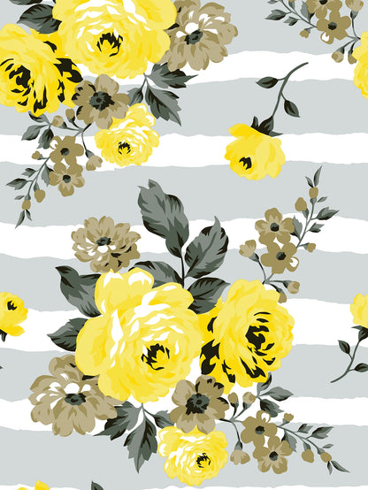 Home Ecstasy 100% Cotton Floral Bedsheet Set | 140 TC | Grey