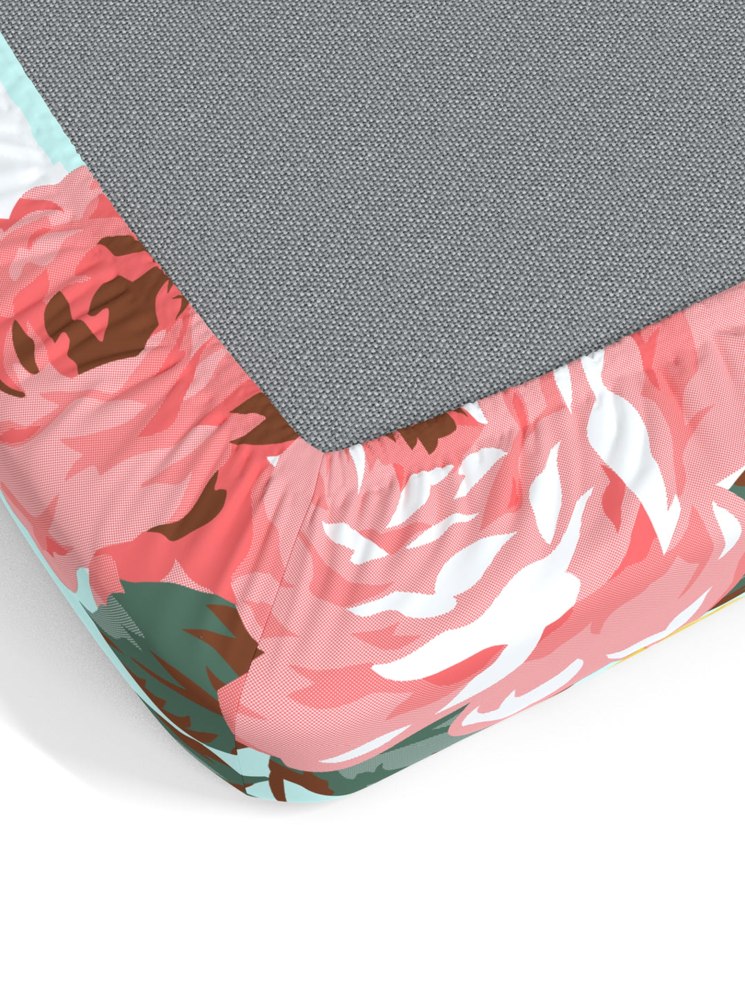 Home Ecstasy 100% Cotton Floral Bedsheet Set | 140 TC | Sea Green