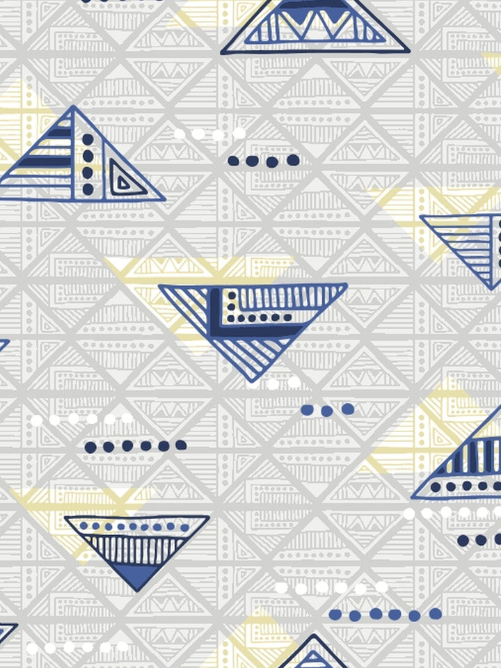Home Ecstasy 100% Cotton Geometric Bedsheet Set | 140 TC | Blue