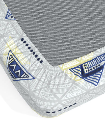 Home Ecstasy 100% Cotton Geometric Bedsheet Set | 140 TC | Blue