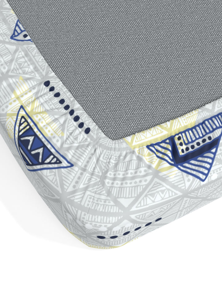 Home Ecstasy 100% Cotton Geometric Bedsheet Set | 140 TC | Blue