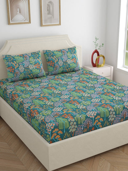 Dreamscape 100% Cotton Bedsheets | 140 TC | Multicolour