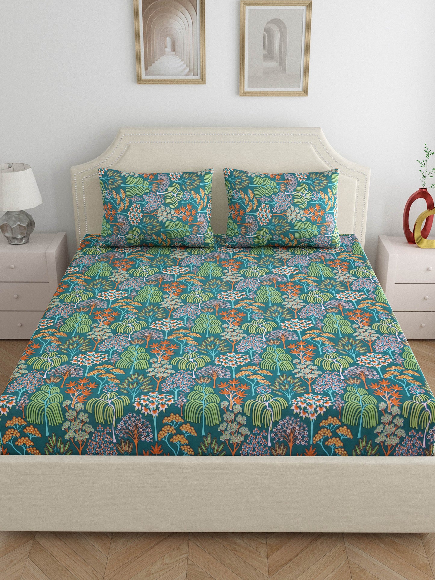 Dreamscape 100% Cotton Bedsheets | 140 TC | Multicolour