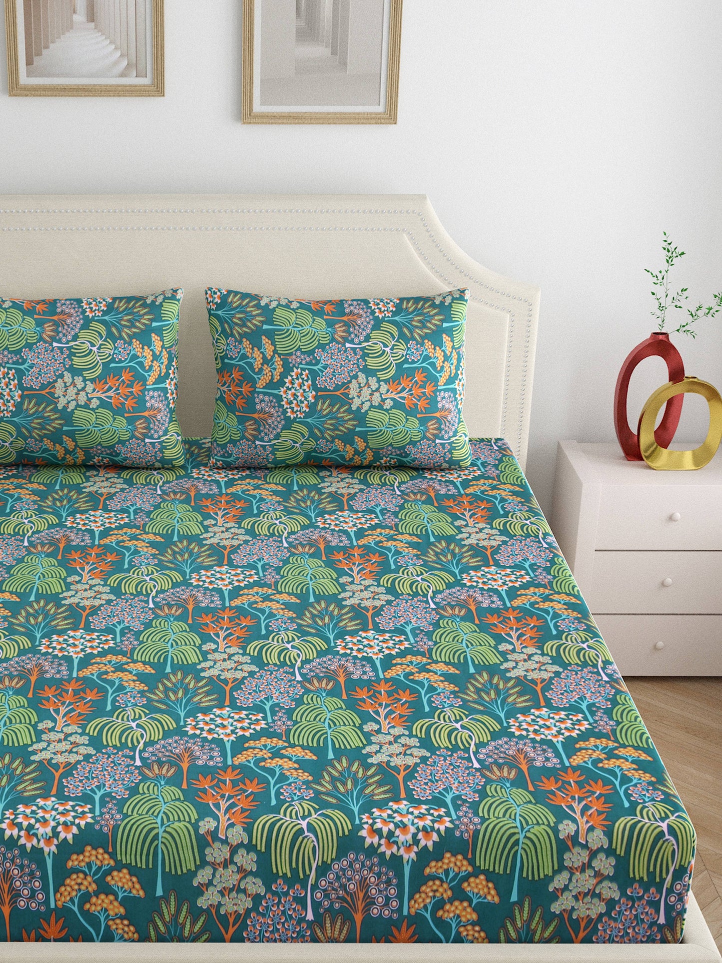 Dreamscape 100% Cotton Bedsheets | 140 TC | Multicolour