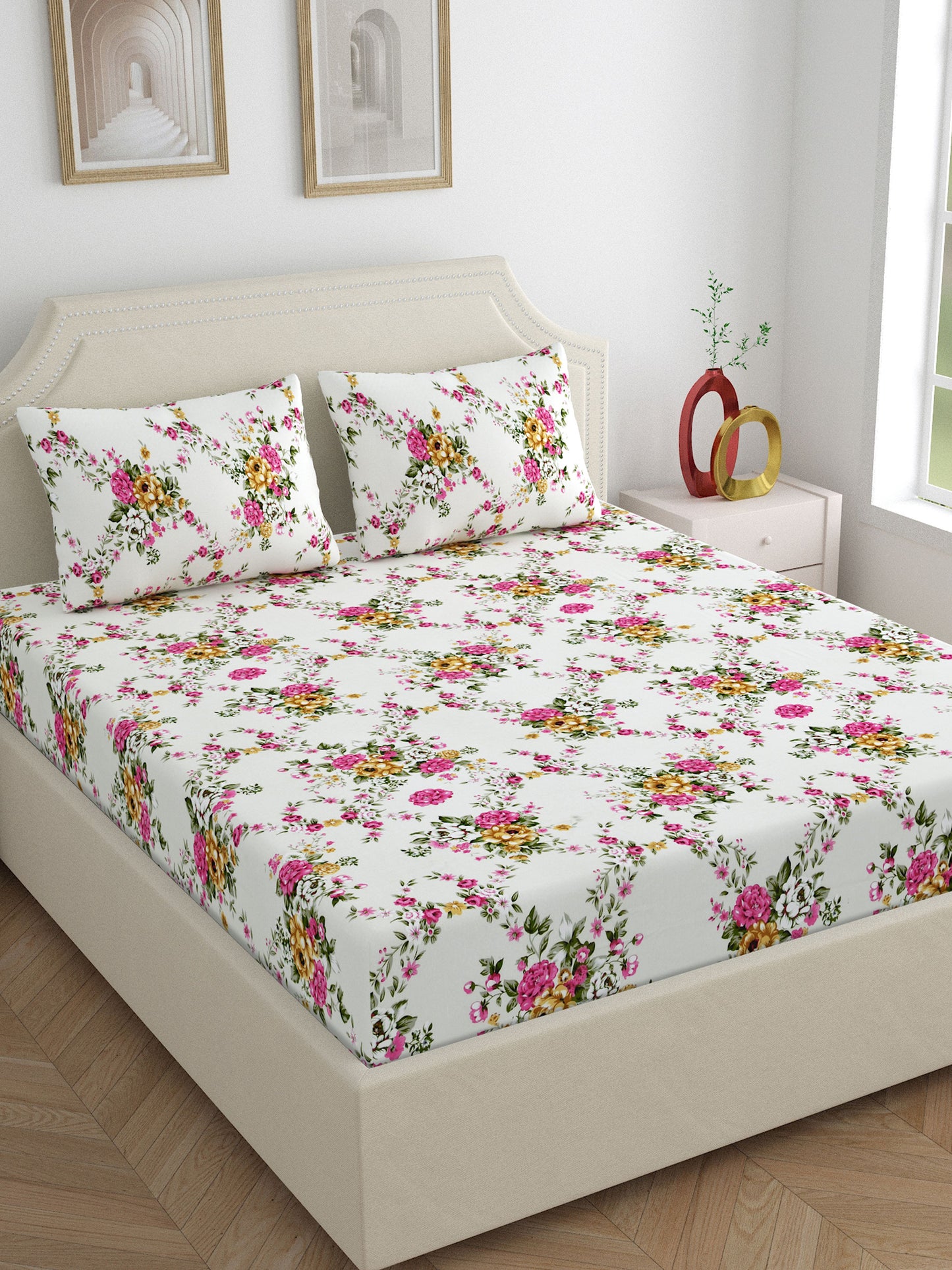 Dreamscape 100% Cotton Bedsheets | 140 TC | Purple