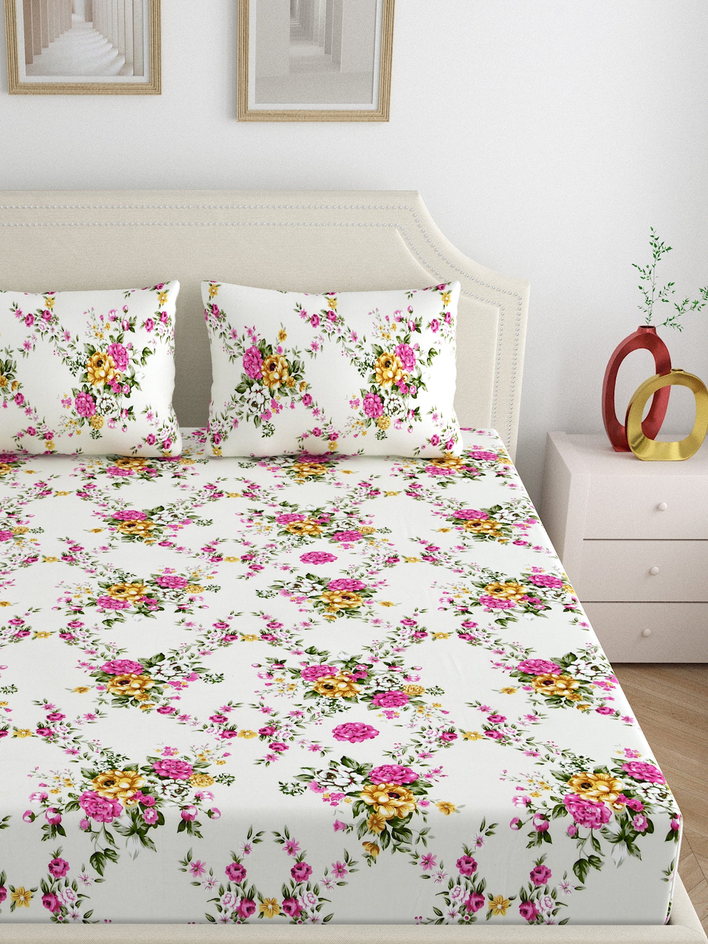 Dreamscape 100% Cotton Bedsheets | 140 TC | Purple