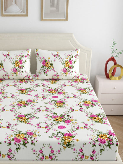 Dreamscape 100% Cotton Bedsheets | 140 TC | Purple