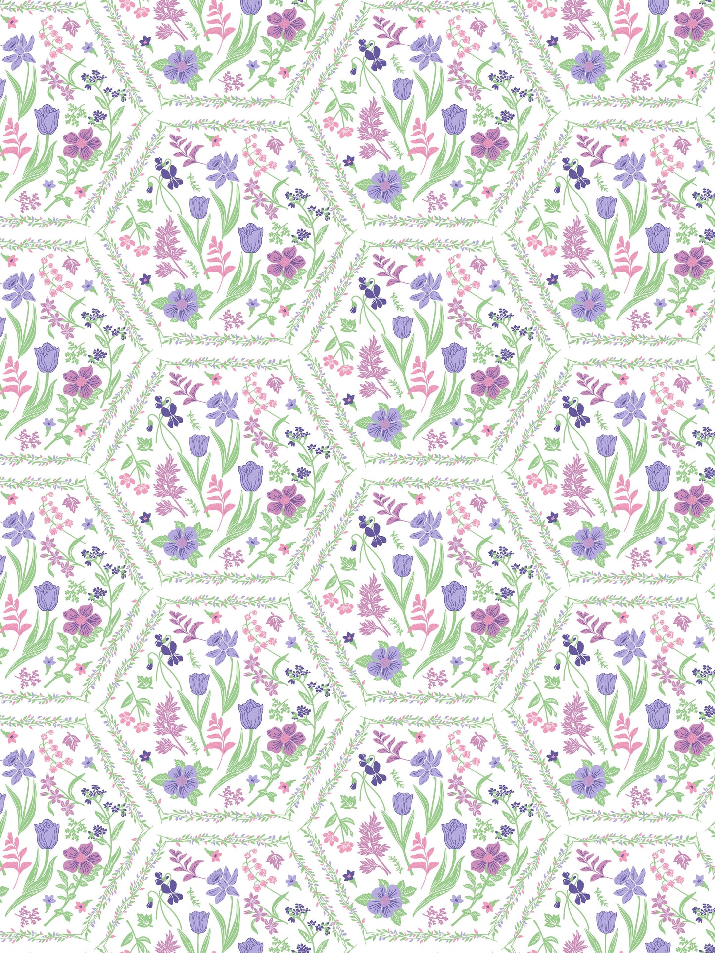 Dreamscape 100% Cotton Floral Bedsheet Set | 140 TC | Purple