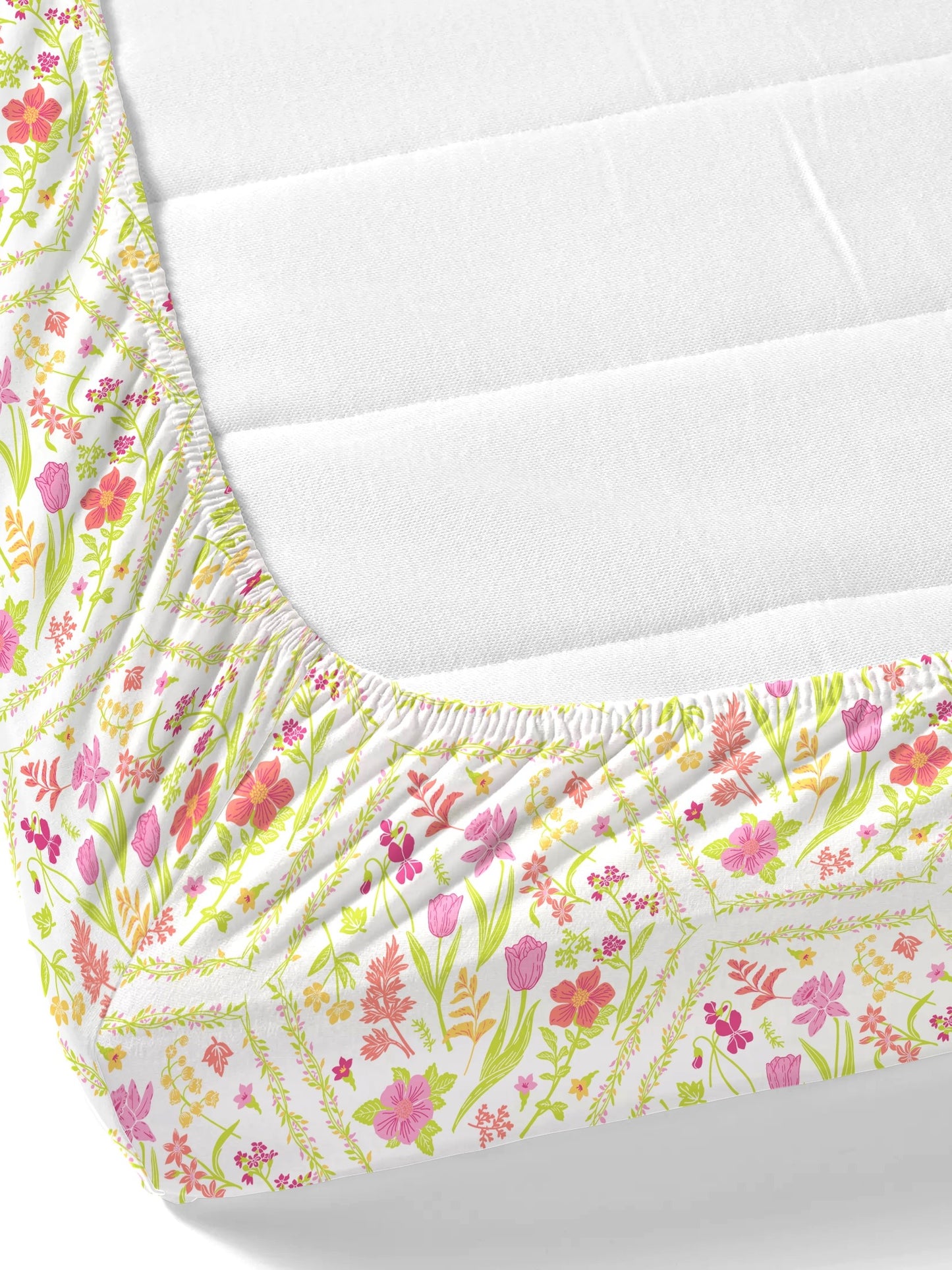 Dreamscape 100% Cotton 140 TC Floral Bedsheet Set - Colour: Pink
