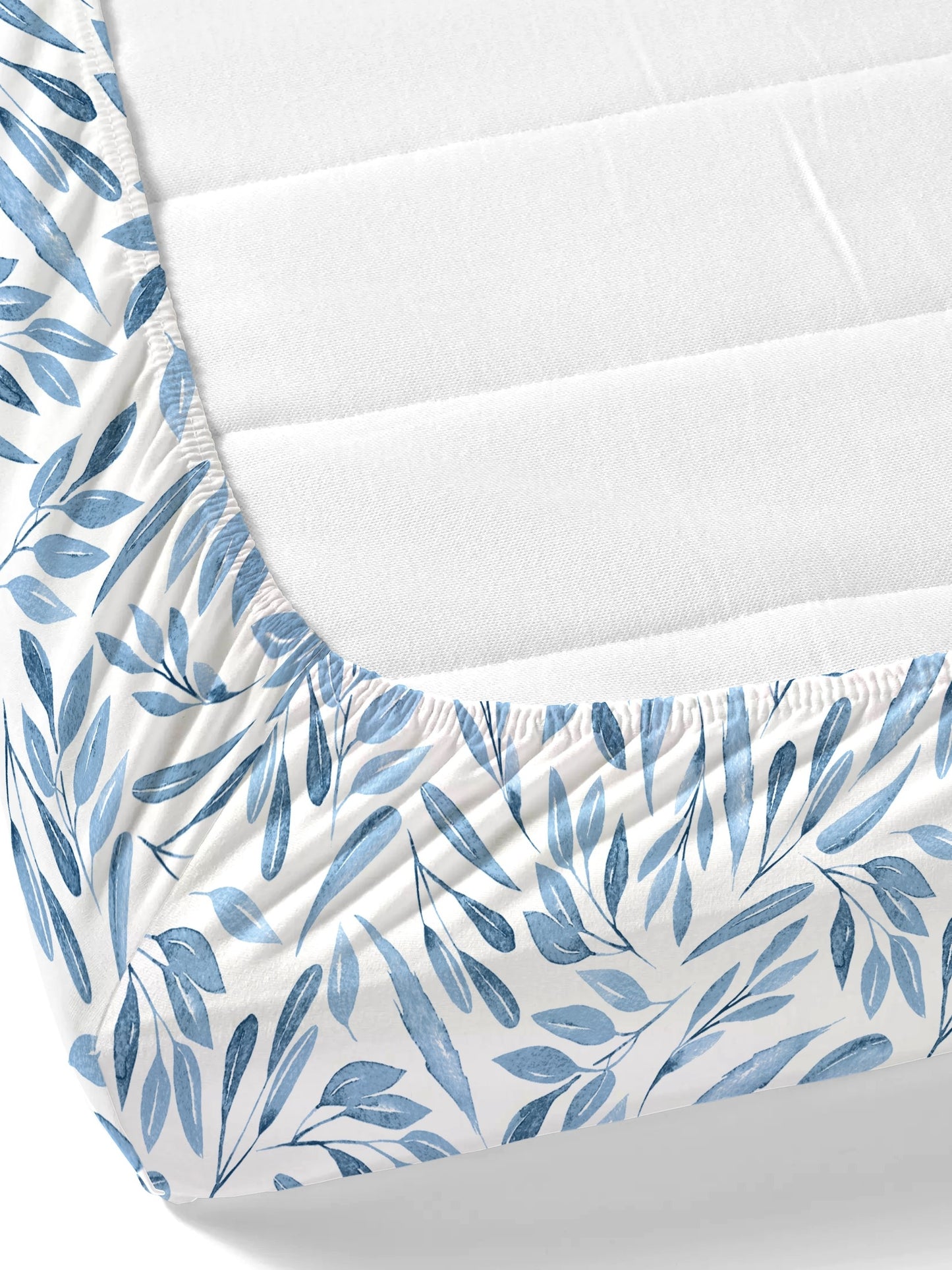 Dreamscape 100% Cotton Floral Bedsheet Set | 140 TC | Blue