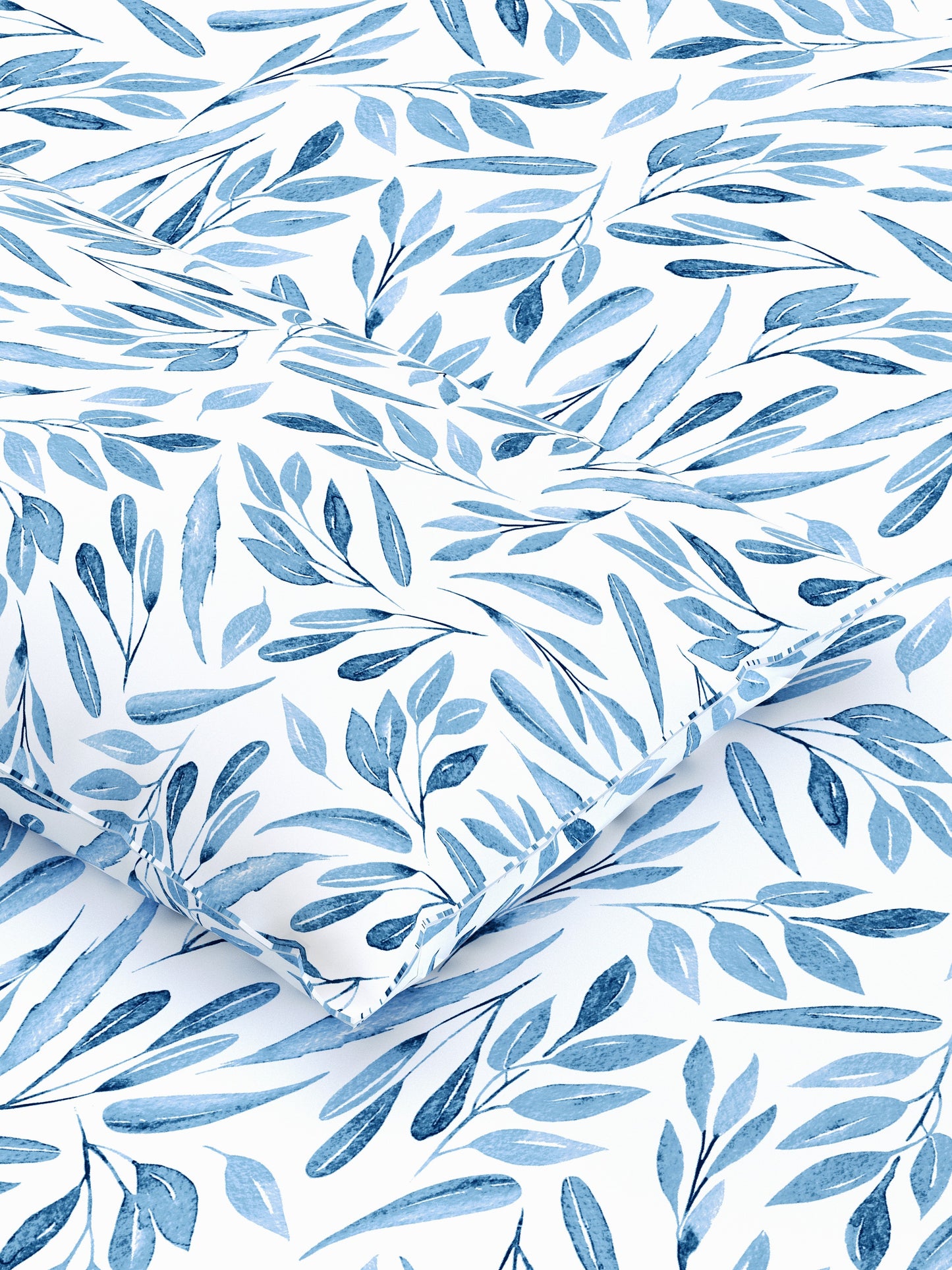 Dreamscape 100% Cotton Floral Bedsheet Set | 140 TC | Blue