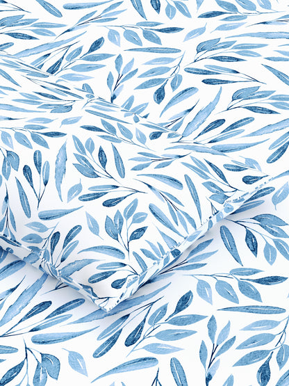 Dreamscape 100% Cotton Floral Bedsheet Set | 140 TC | Blue