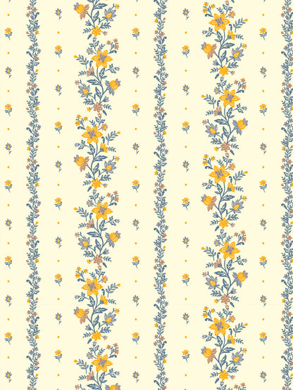 Dreamscape 100% Cotton 140 TC Floral Bedsheet Set - Colour: Yellow