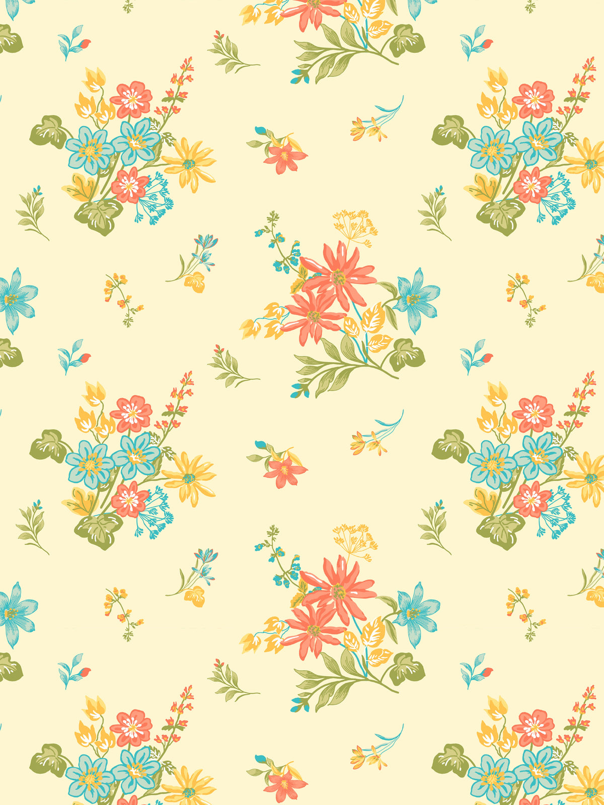 Dreamscape 100% Cotton 140 TC Floral Bedsheet Set - Colour: Cream