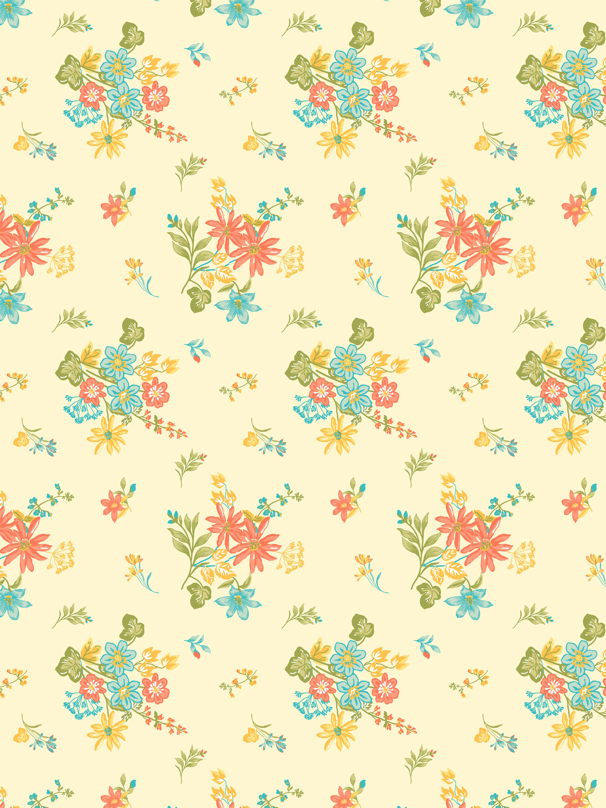 Dreamscape 100% Cotton 140 TC Floral Bedsheet Set - Colour: Cream