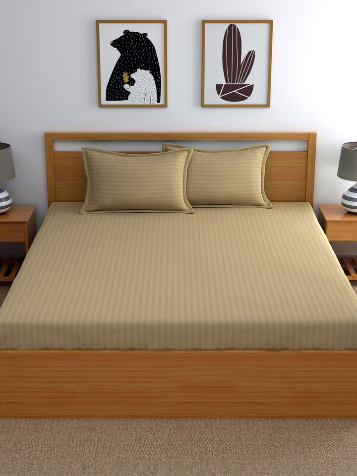 Dreamscape 100% Cotton 220TC Stripe Bedsheet Set