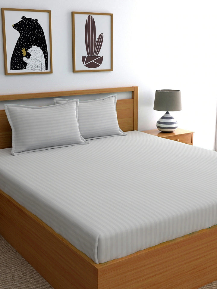 Dreamscape 100% Cotton 300TC Stripe Bedsheet Set