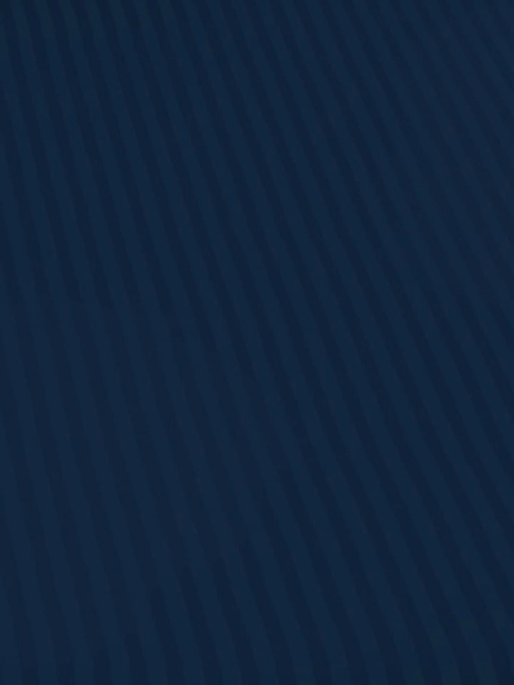 Dreamscape 100% Cotton Stripe Bedsheet Set | 300 TC | Navy Blue